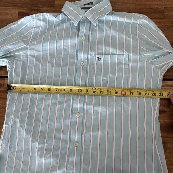 Abercrombie & Fitch Muscle Shirt Long Sleeve Mens Large Striped Y2K Preppy 2000s - Picture 11 of 14